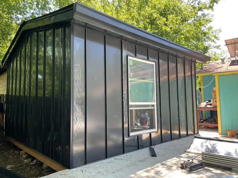 Black standing seam metal wall panels for Metal Roof Installation in Texarkana